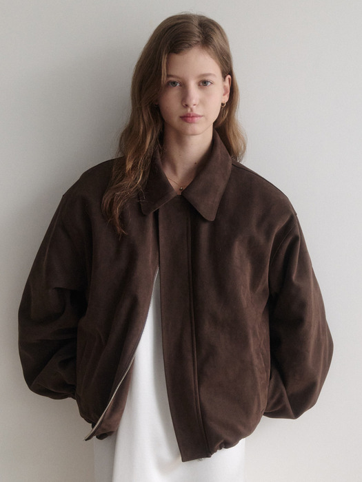 [봄버젼]Les Suede Padding Jacket (brown)