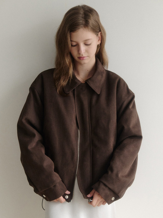 [봄버젼]Les Suede Padding Jacket (brown)