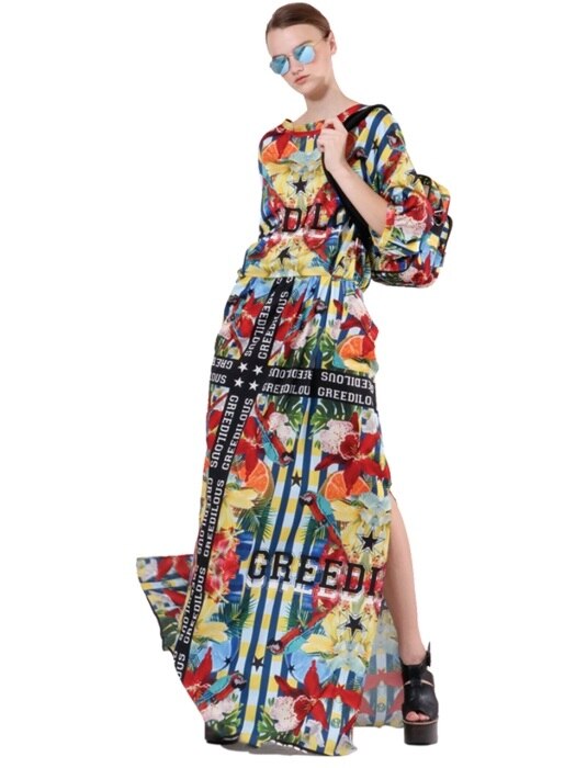 TROPICAL LONG DRESS