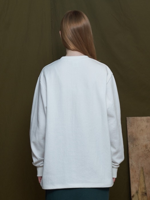 UNAL CAMP LONG SLEEVE T SHIRT / WHITE