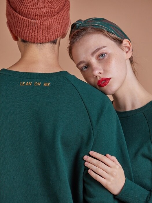 스웻셔츠 / LEAN ON ME SWEATSHIRTS_Green_M