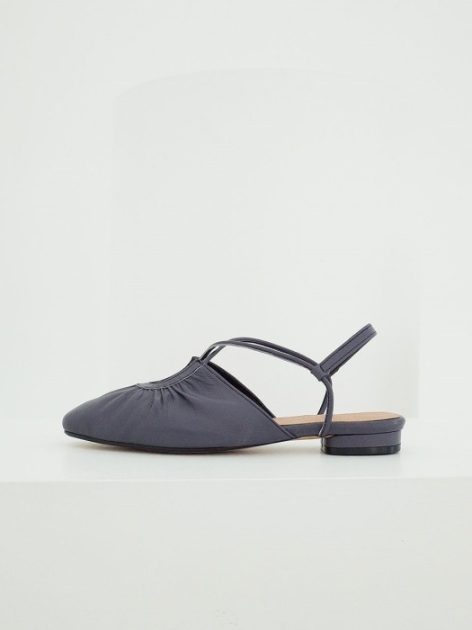 French ballet shoes Navy
