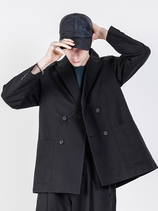 19FW LOOSE FIT DOUBLE JACKET BLACK