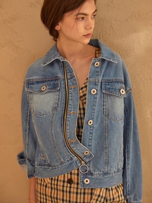 reworked denim jacket Blue