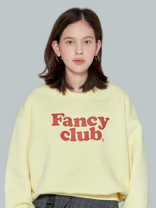 [NF] FANCY CLUB CROP SWEATSHIRTS (YELLOW)(19FW-F509)