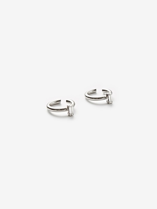 tiny cristal cuff or knuckle ring set