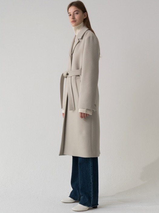 cashmere single coat (light gray)