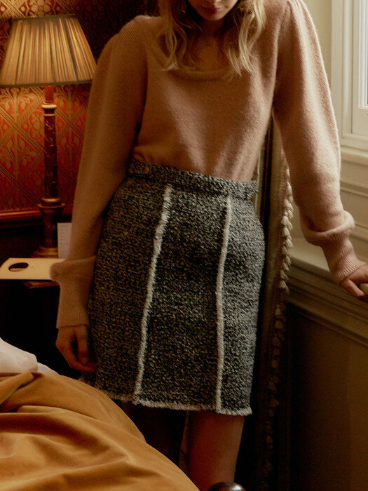 Tweed Mini Skirt in_VW9WS0440 / 2color
