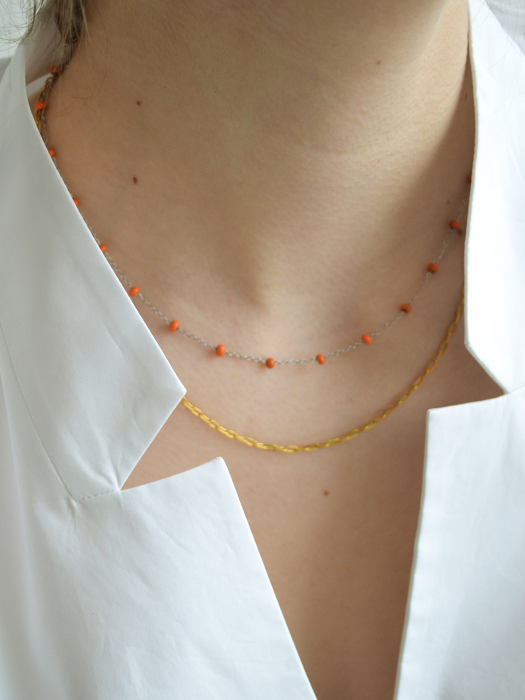 double orange necklace