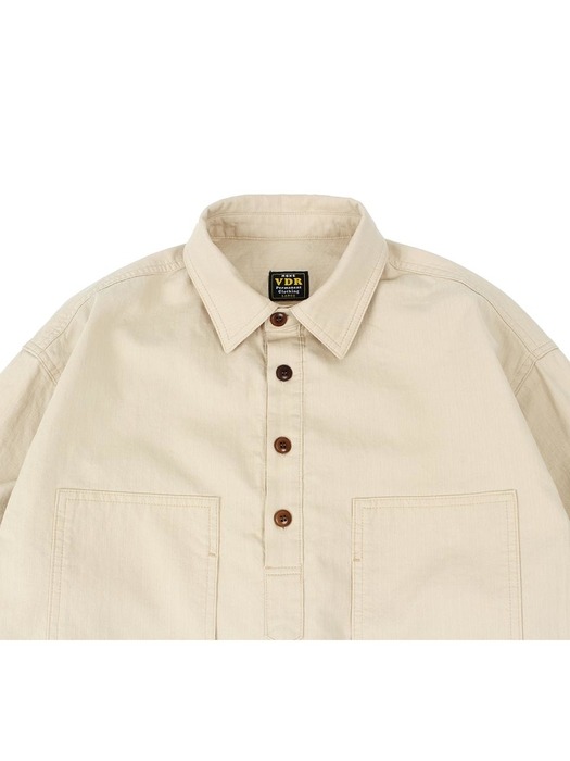 PULLOVER WORK SHIRTS [Beige]