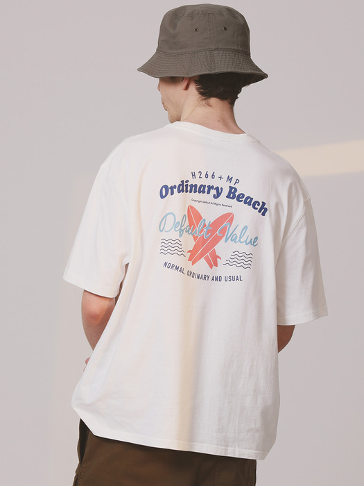 ORDINARY BEACH TEE(WHITE)