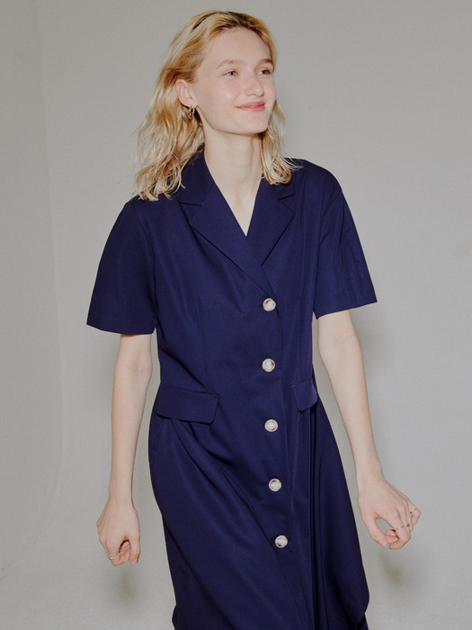 flare two way dress Navy