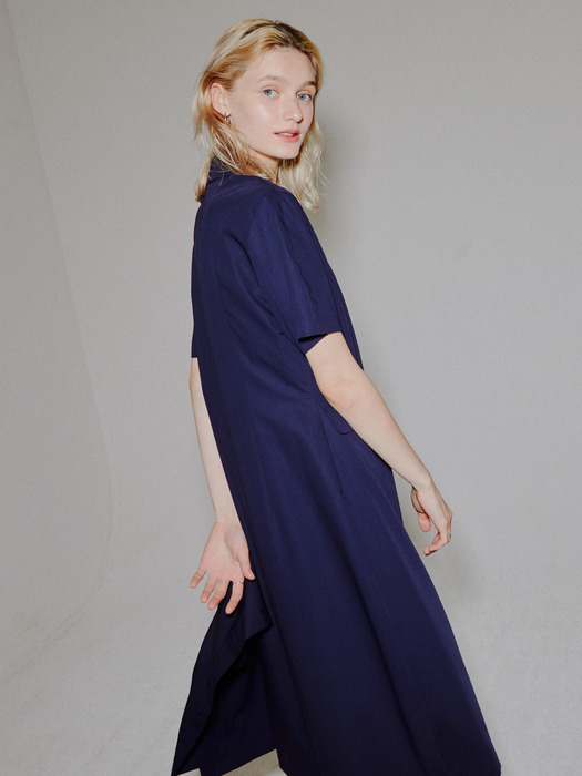 flare two way dress Navy
