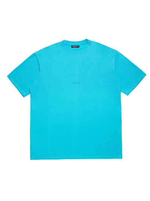 MINI LOGO OVERSIZED T-SHIRT CYAN BLUE