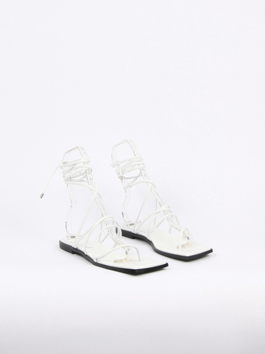 Yvonne Sandals Leather White