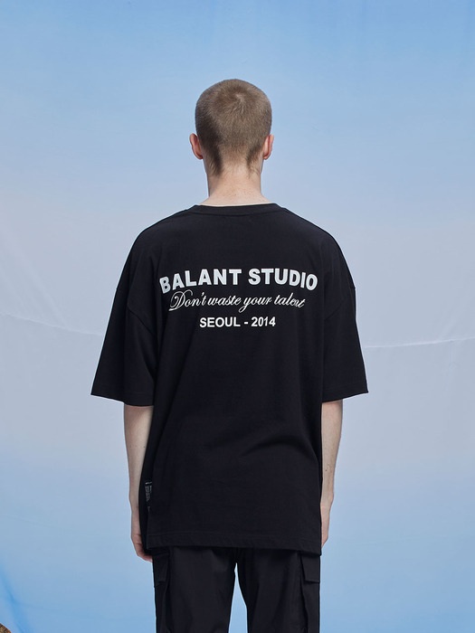Classic Slogan Studio T Shirt - Black