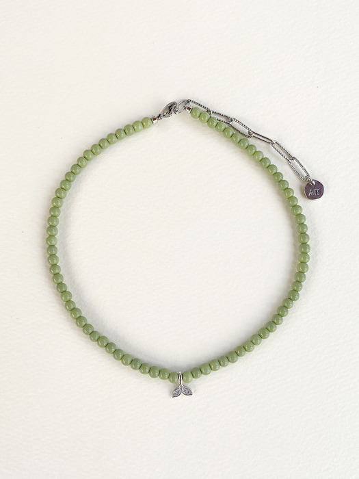Baby wale necklace (Oilve green)