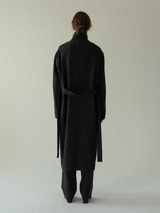 wool single coat (charcoal)