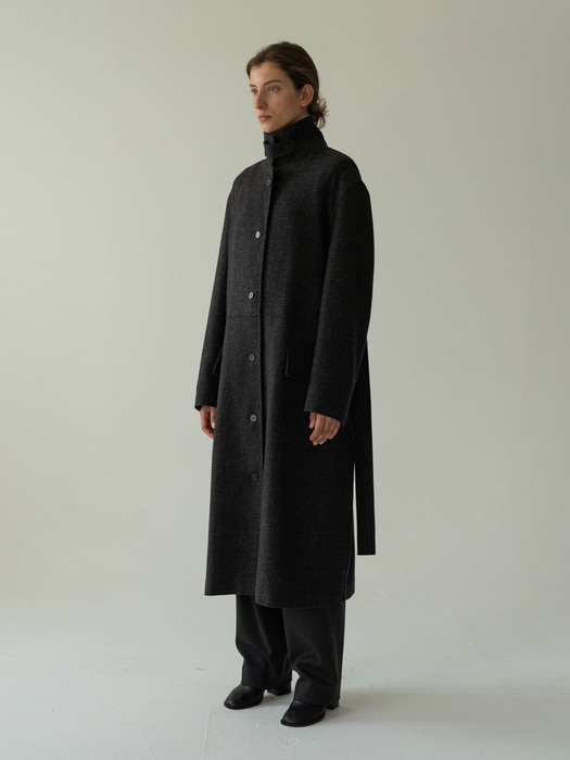 wool single coat (charcoal)