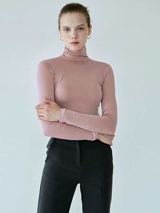 SLIM TURTLENECK TOP_IVORY