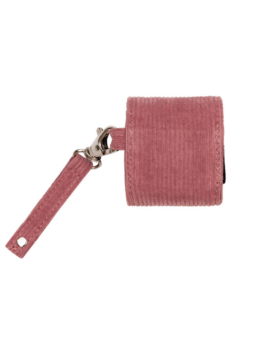 CORDUROY STRAP AIRPODS CASE [PINK]