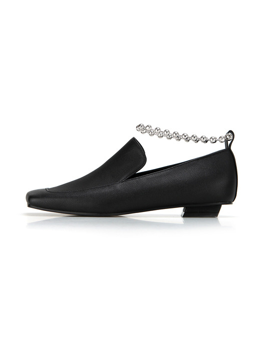 Squared Toe Loafers | Black