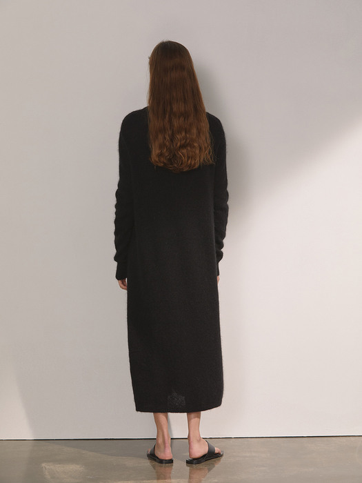 DEMERE MOHAIR LONG DRESS (BLACK)