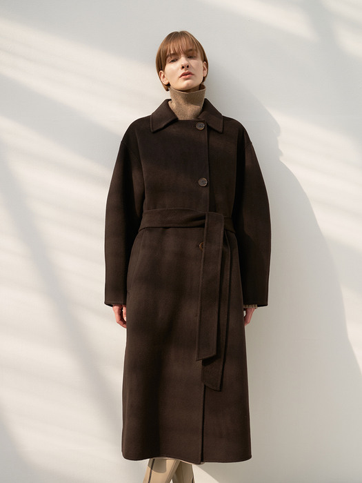CASHMERE SOUTIEN COAT [HAND MADE] BROWN