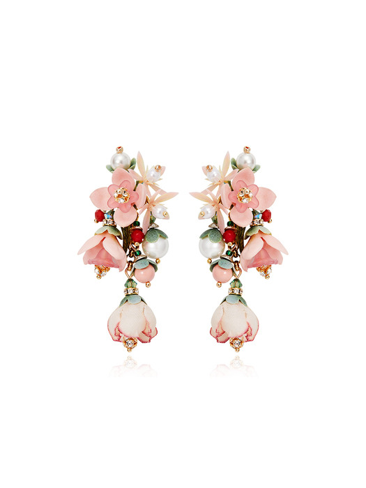 Primrose Blossom Coral Earrings