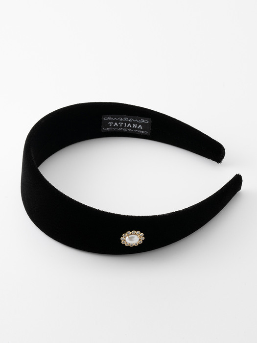 Celia Pearl Velvet Hair Band_HB0103