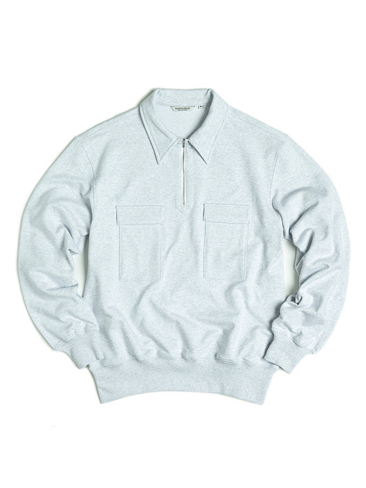 SCOUT PULLOVER SWEAT / WHITE MELANGE