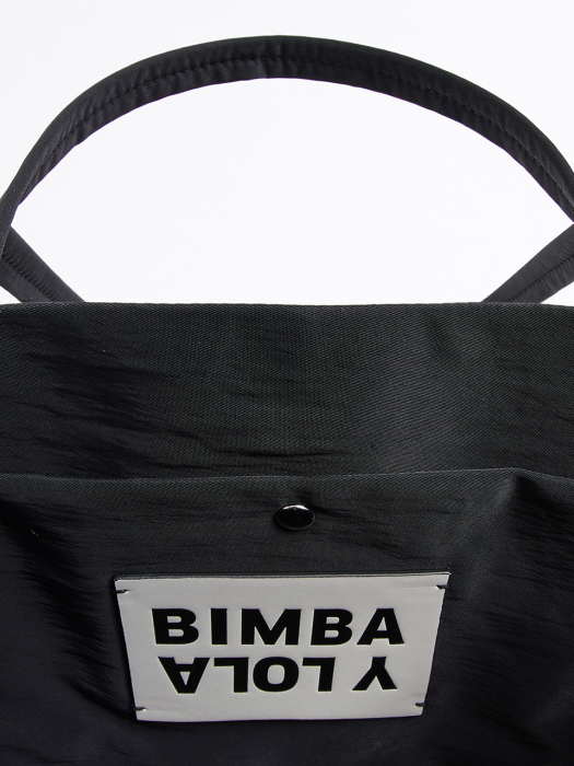 L black nylon shopper bag_B215AIB014BK