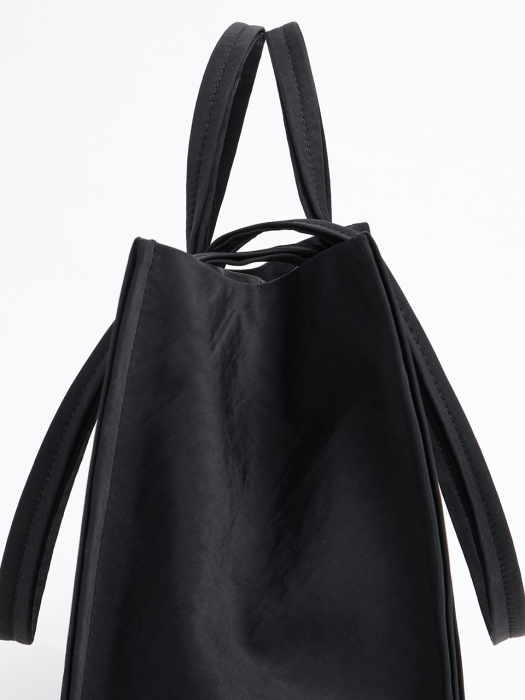 L black nylon shopper bag_B215AIB014BK