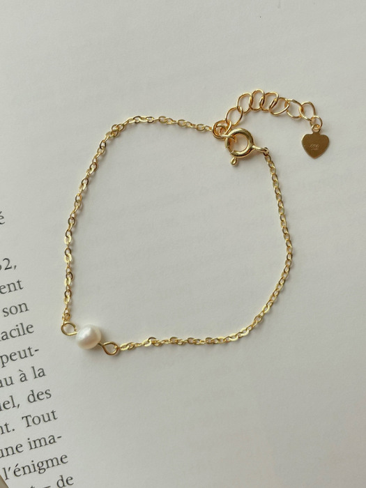 Mini pearl with 925 silver bracelet