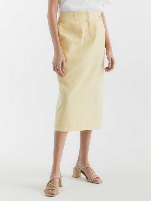 Merci H-line Skirt_Light Yellow