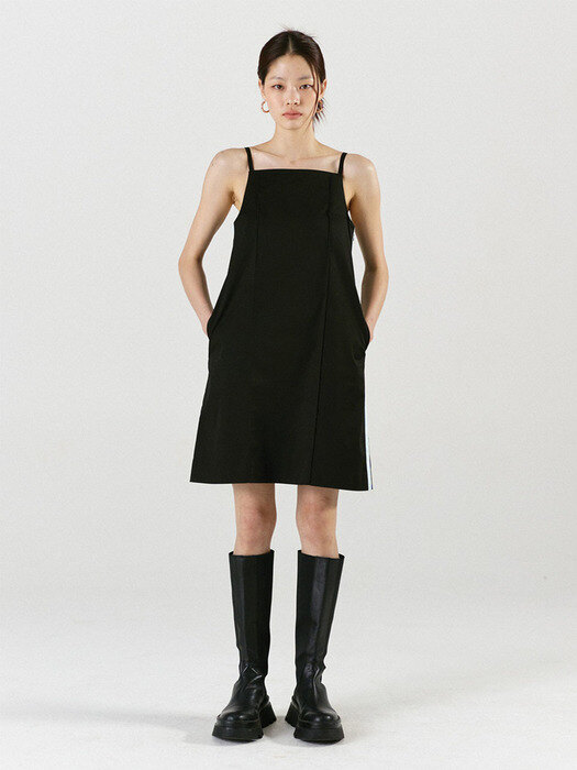 Line Mini Dress Black