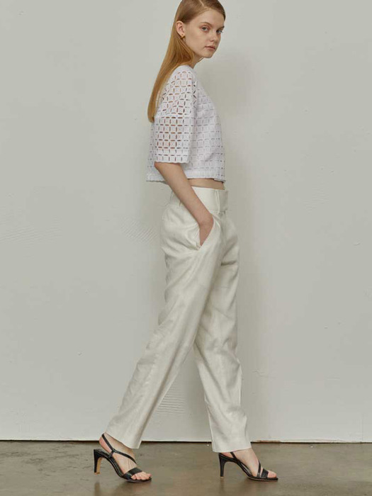 LINEN SOFT TAPERD PANTS