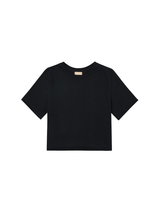 SI TP 5020 Paisley Washing Crop T-shirt_Black