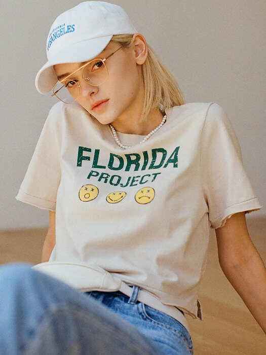 SI TP 5023 Florida Washing Crop T-shirt_Light beige