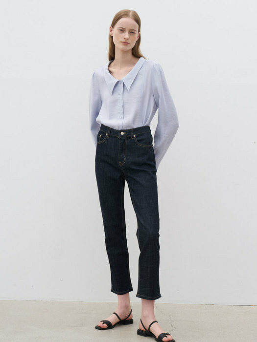  21 Summer_ Indigo High-Rise Ankle Jeans 