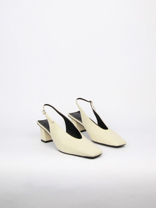 Remi Slingback Leather Cream