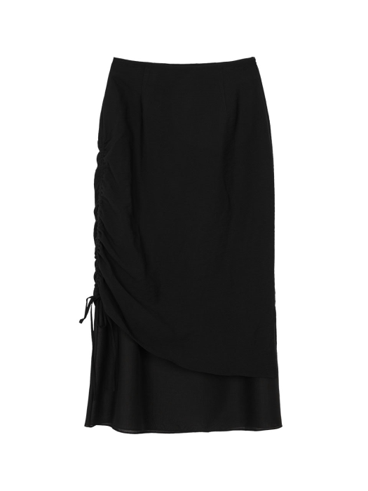 String Midi Skirt in Black VW1MS079-10