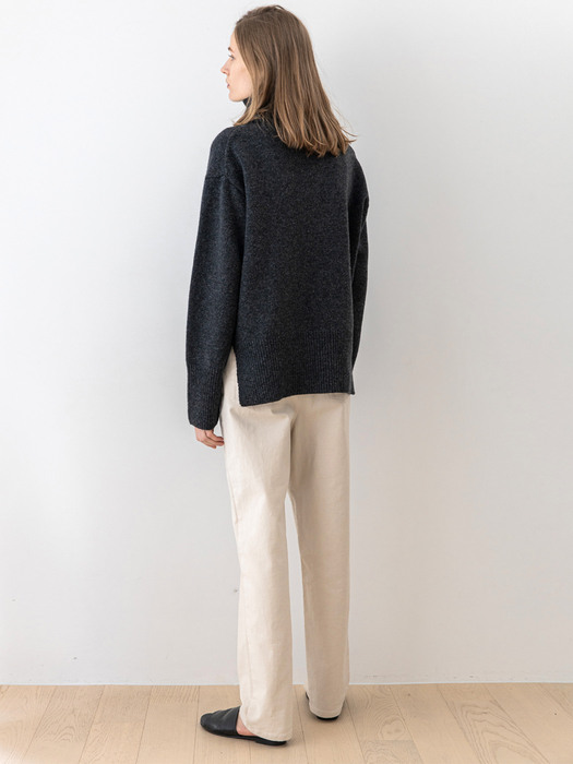 Cashmere Wool Turtleneck Pullover_Ivory
