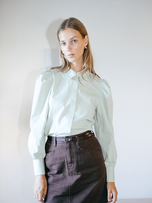 [N]SARABONG Puffed long sleeve blouse (2colors)