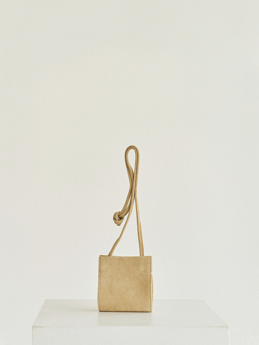 Mini Egg bag - Suede Lemon Grey