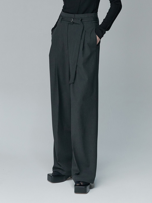 D RING BELTED TROUSERS DY