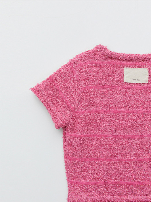 COLOR CROP KNIT IN PINK