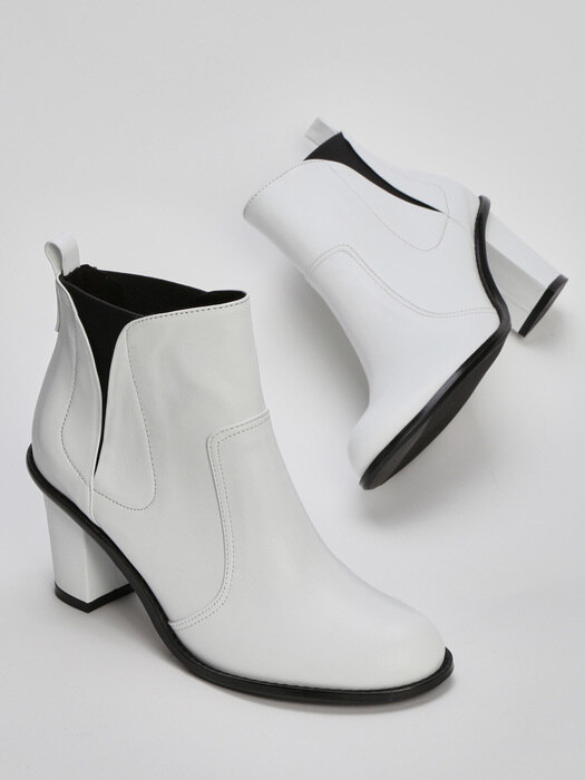 [리퍼브][250]1022 Kidely Tulip Ankle Boots Heel_beige