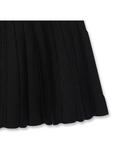 Signature Knitted Flare Skirt_Black
