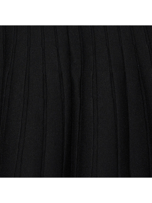 Signature Knitted Flare Skirt_Black